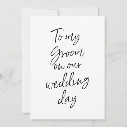 お手頃 結婚式当日に私の花婿へ 招待状 (正面)