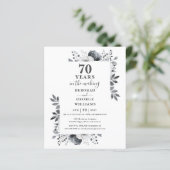 お手頃 70周年 結婚記念日 花の招待状 (スタンド正面)