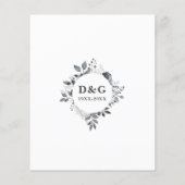 お手頃 70周年 結婚記念日 花の招待状 (裏面)