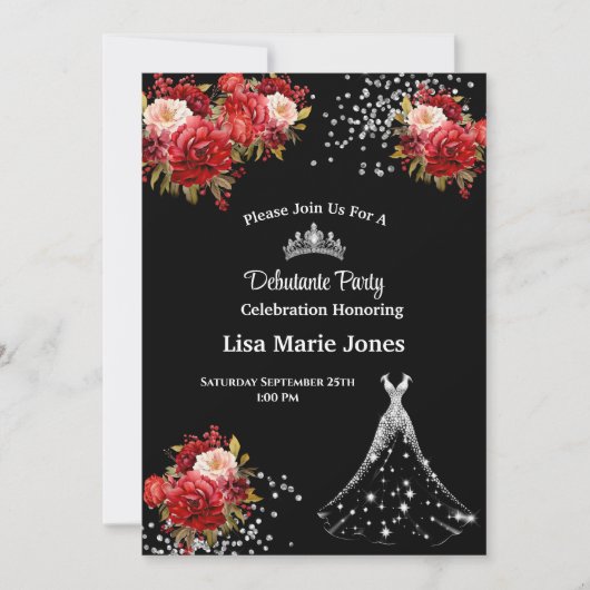 お披露目パーティーの招待状 招待状 (正面)