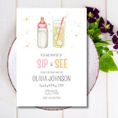 お披露目パーティー 赤ちゃん女の子歓迎、新生児パーティー 招待状