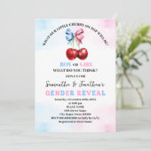 お披露目 ピンクかブルー 性別発表 招待状 (スタンド正面)