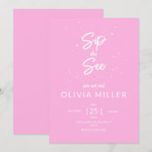 お披露目&ベビーシャワー(女の子) 招待状 (正面/裏面)