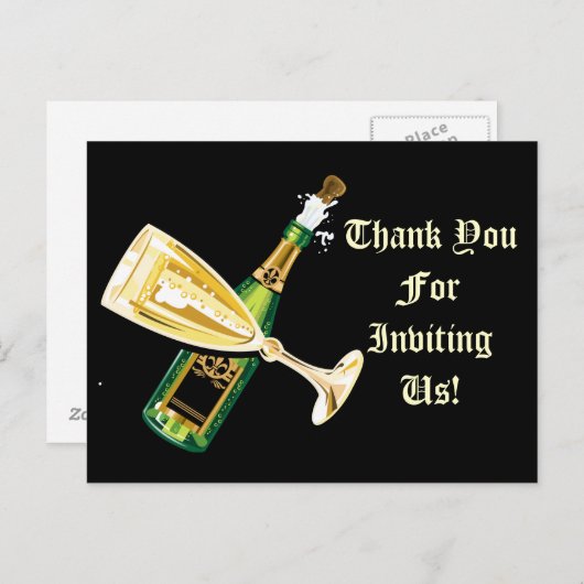 お招き頂きありがとうございます ポストカード (正面/裏面)