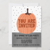 お招き モダンなハロウィンのカボチャ 招待状 (正面)