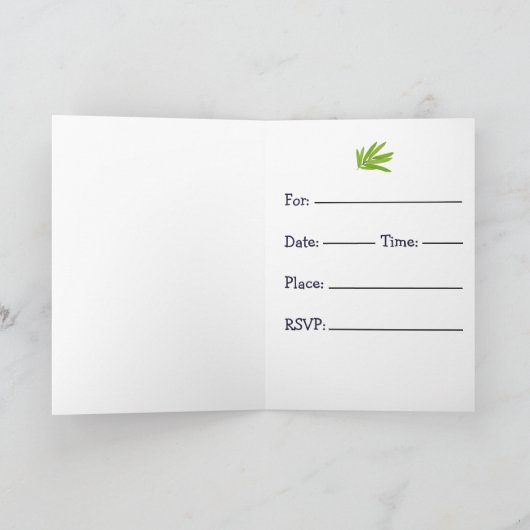 お招待され客様/赤ちゃんシャワー カード (内部)