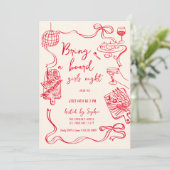 お持ち込みボード女子会招待状 招待状 (スタンド正面)