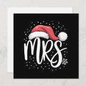 お揃いのカップル ミスター ミセス ウェディング クリスマス サンタ (正面/裏面)