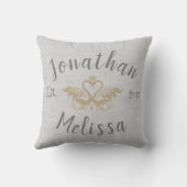 お揃いのスワン クッション (裏面)