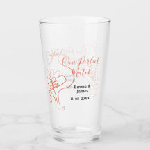 お揃いのテラコッタ結婚式カップル名フ