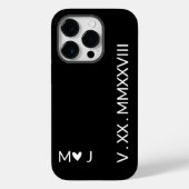 お揃いのローマ数字のiPhoneケース 彼氏・彼女に最適 Case-Mate iPhoneケース (裏面)