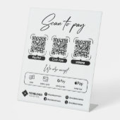お支払いをスキャンして QR コードで支払う 台座サイン (正面)
