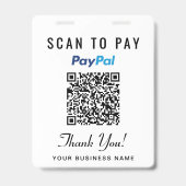 お支払いを簡単に Venmo PayPal QRコード ビジネス決済 バッジ (裏面)