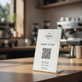 お支払いスキャン業務用ロゴQRコードスタンド看板 台座サイン