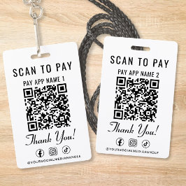 お支払い先におすすめのScan to Pay 2 支払いQRコード ソーシャルメディア バッジ