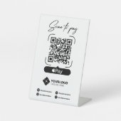 お支払いQRコードをスキャン Apple Pay 決済 台座サイン (正面)
