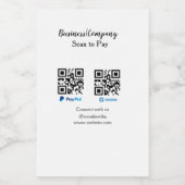 お支払いQRコードをスキャン PayPal Venmo ウェブサイトを追加 フードラベル (シングルラベル)