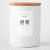 お支払いQRコードをスキャン PayPal Venmo ウェブサイトを追加 フードラベル (正面)