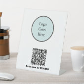 お支払いQRコード小規模企業のロゴ 台座サイン (インサイチュ)