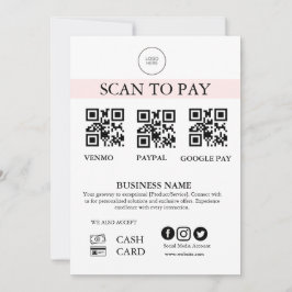 お支払いQRコード看板 小規模事業用