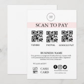 お支払いQRコード看板 小規模事業用 (正面/裏面)