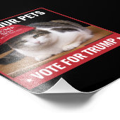 お救客様のペットがトランプ米国選挙引用文に投票 フォトプリント            (角)