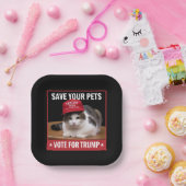 お救客様のペットがトランプ米国選挙引用文に投票 ペーパープレート (パーティー)