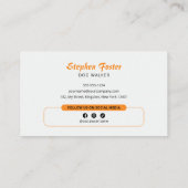 お散歩しよう！犬の散歩トレーナー 犬の散歩 名刺 (裏面)