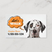 お散歩しよう！犬の散歩トレーナー 犬の散歩 名刺 (正面)
