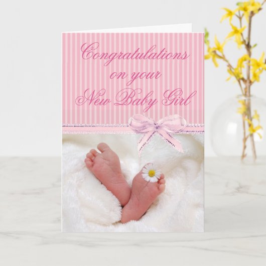 お新生児 カード (黄色い花)