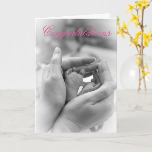 お新生児 カード (黄色い花)