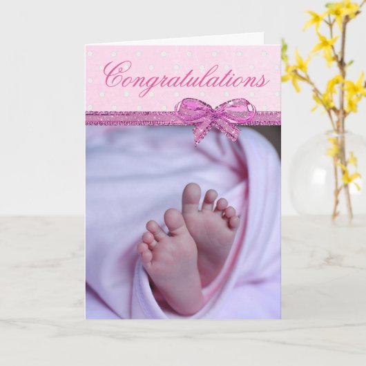 お新生児 カード (黄色い花)