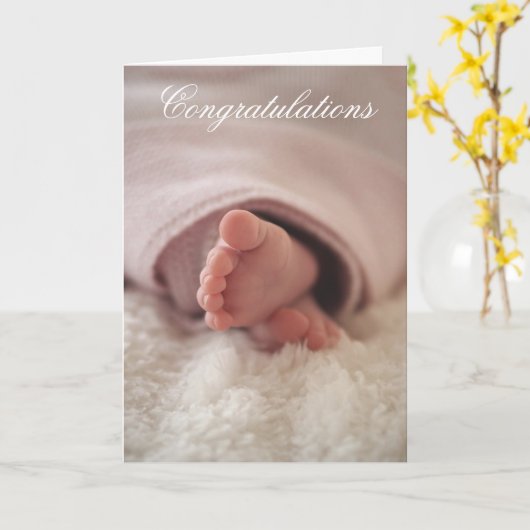 お新生児 カード (黄色い花)