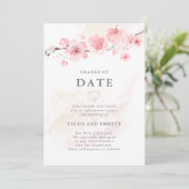 お日にち変更　桜の結婚式案内 招待状 (スタンド正面)
