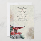 お日本の寺と竹の美し結婚さ セーブザデート (裏面)