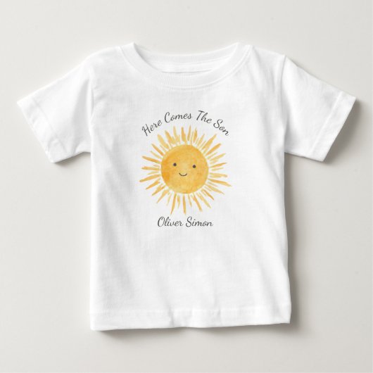 お日様登場 ベビーTシャツ (正面)