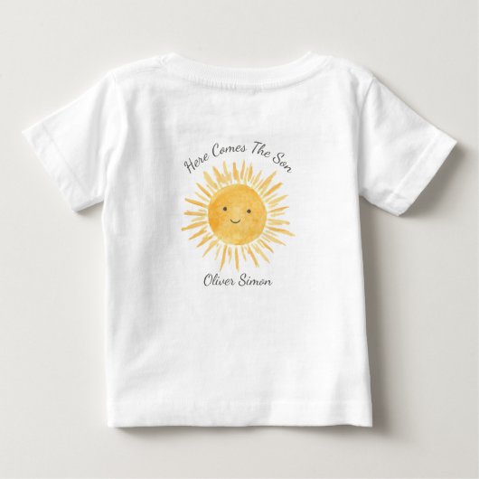 お日様登場 ベビーTシャツ (裏面)