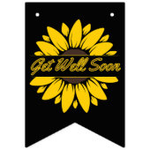 お早い回復を願うひまわりバンテングバナー バンティングフラッグ (第2の旗)