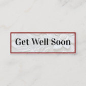 お早めに/Good Luckミニビジネスカード スキニー名刺 (正面)