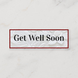 お早めに/Good Luckミニビジネスカード スキニー名刺