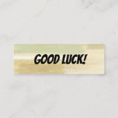 お早めに/Good Luckミニビジネスカード スキニー名刺 (裏面)