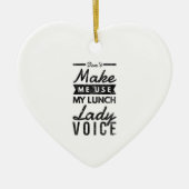 お昼ご飯の声を使わせない セラミックオーナメント (正面)