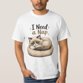 お昼寝したい – グランピーキャットコレクション Tシャツ