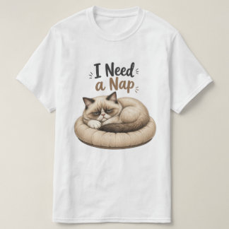 お昼寝したい – グランピーキャット コレクション Tシャツ