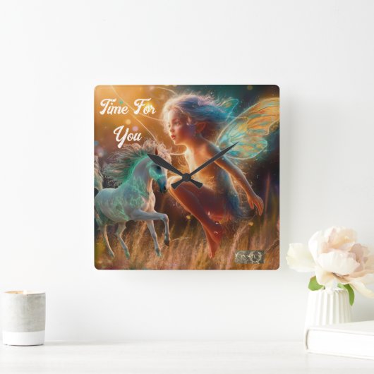 お時間 スクエア壁時計 (ホーム)