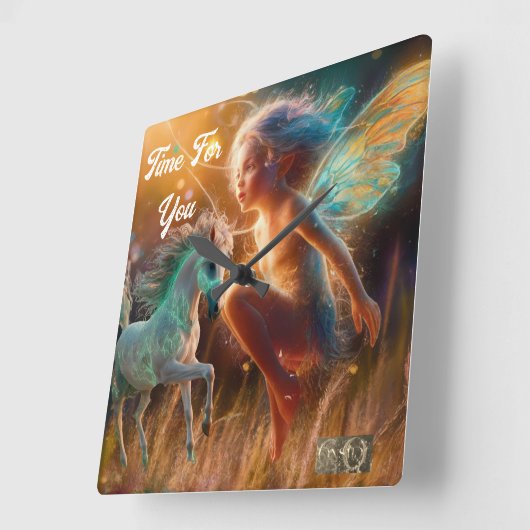 お時間 スクエア壁時計 (傾斜)