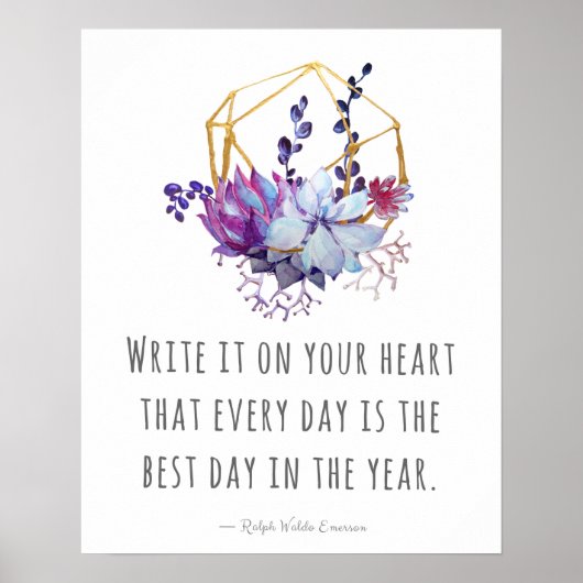 お書前のハート引用文の上に ポスター (正面)