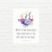 お書前のハート引用文の上に ポスター