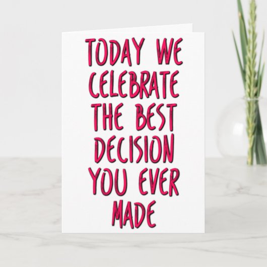 お最高のしの決定おもしろい日 カード (正面)