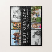 お最高のじいちゃんモダン6 Photo Collage Father's Day ジグソーパズル (縦)